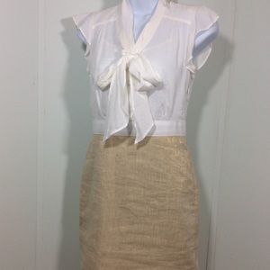 Ann Taylor Loft Two Tone Petite Sheath Dress